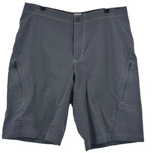 Columbia Titanium Mens Gray/Blue Hiking Shorts M Nylon Stretch Gorpcore Outdoor